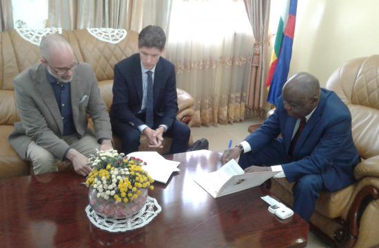 Signature d’accord de collaboration entre le Gouvernement de la République Centrafricaine et l’agence Belge de développement ENABEL.